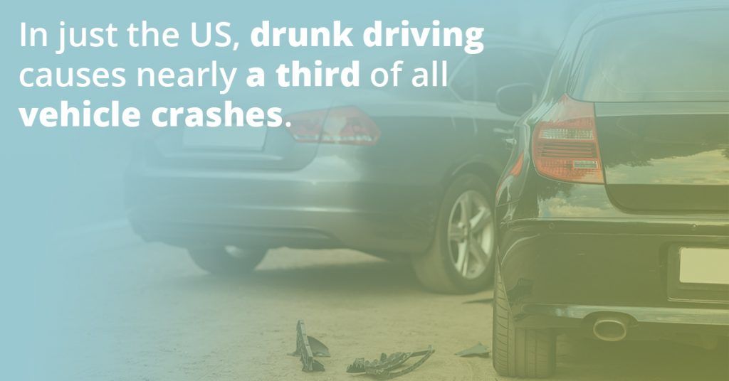 In just the United States, drunk driving causes nearly a third of all vehicle crashes.