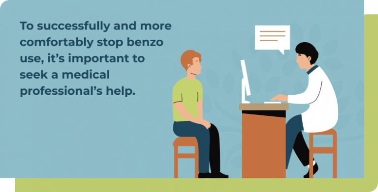 it is safest and most comfortable to stop Benzo use with help of a medical professional